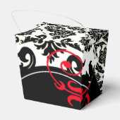 Neopolitan Damask Paisley | rood zwart wit Bedankdoosjes (Achterkant)