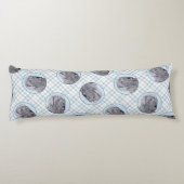 Neopolitan Mastiff Schilderen Grijs Originele Hond Lichaamskussen (Achterkant)