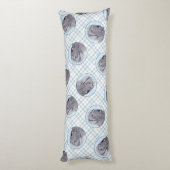 Neopolitan Mastiff Schilderen Grijs Originele Hond Lichaamskussen (Achterkant (Verticaal))