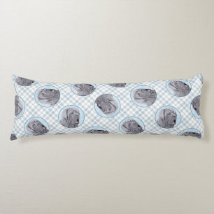 Neopolitan Mastiff Schilderen Grijs Originele Hond Lichaamskussen