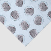 Neopolitan Mastiff Schilderen Grijs Originele Hond Tissuepapier (Detail)