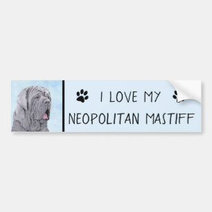 Neopolitan Mastiff-schildering - Oorspronkelijke s Bumpersticker