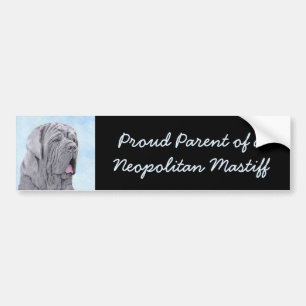 Neopolitan Mastiff-schildering - Oorspronkelijke s Bumpersticker