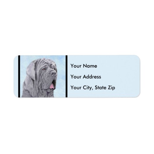 Neopolitan Mastiff-schildering - Oorspronkelijke s Etiket (Voorkant)