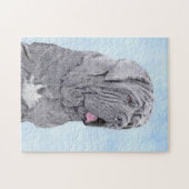 Neopolitan Mastiff-schildering - Oorspronkelijke s Legpuzzel (Horizontaal)