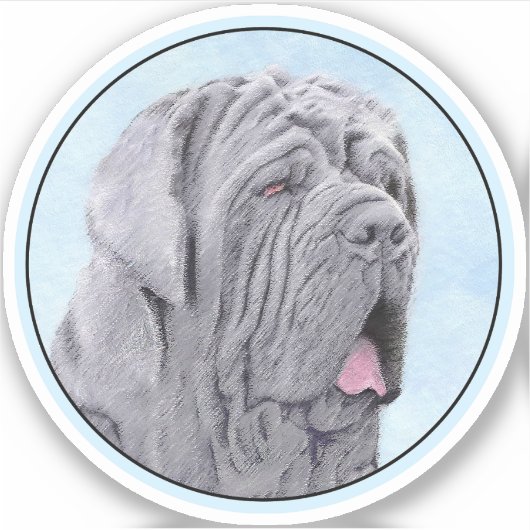 Neopolitan Mastiff-schildering - Oorspronkelijke s Sticker (Voorkant)