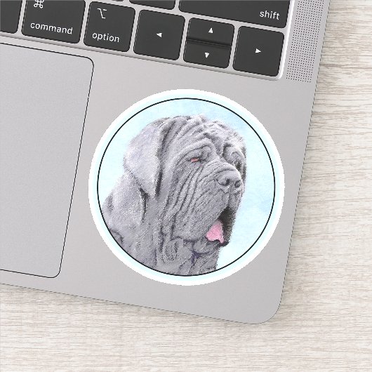 Neopolitan Mastiff-schildering - Oorspronkelijke s Sticker (Detail)