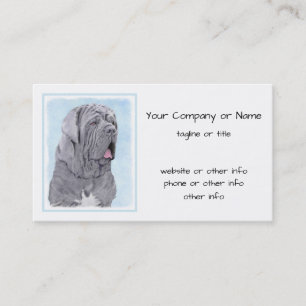 Neopolitan Mastiff-schildering - Oorspronkelijke s Visitekaartje