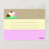 Neopolitan Stripe Ice Cream Sundae Verjaardag Uitn Briefkaart (Achterkant)