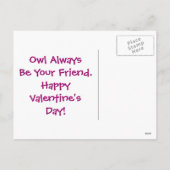 Neopolitan Valentijn Uil Classroom Kaarten voor ki Feestdagenkaart (Achterkant)