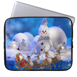 Neopreen Kerst Laptop Hoes 15 inch, Sinterklaas