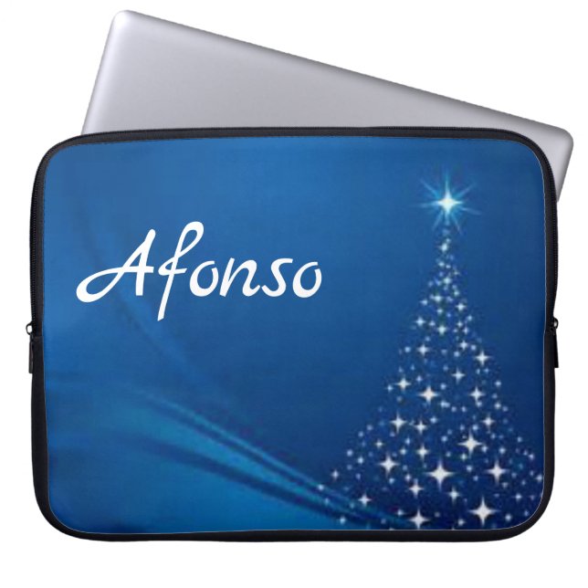 Neopreen Kerst Laptop Hoes 15 inch, Sneeuwman (Voorkant)