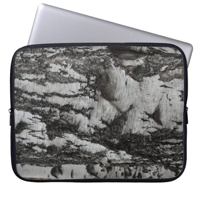 Neopreen laptophoes 15" Berkenboom Laptop Sleeve (Voorkant)