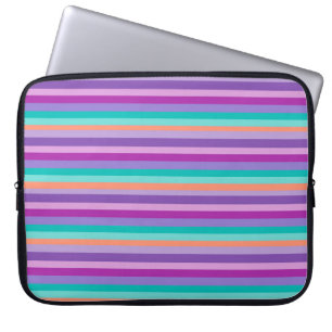 Neopreen laptophoes 15" Paarse lijnen Laptop Sleeve