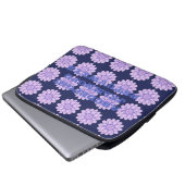 Neopreen Lavendel Flowers Laptop Hoesje Laptop Sleeve (Voorkant onderkant)