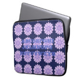 Neopreen Lavendel Flowers Laptop Hoesje Laptop Sleeve (Voorkant Links)