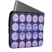 Neopreen Lavendel Flowers Laptop Hoesje Sleeve (Voorkant Rechts)