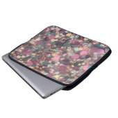 Neopreen Roze Confetti Gouden Glitter Laptop Hoesj Laptop Sleeve (Voorkant onderkant)