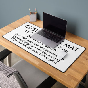 Neoprene op maat bureauloper 40 cm x 80 cm bureaumat