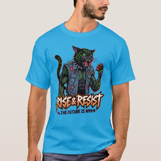 NeoRavennaNetwork T-shirt Cyberpunk Kat Tech Grafi (Voorkant)