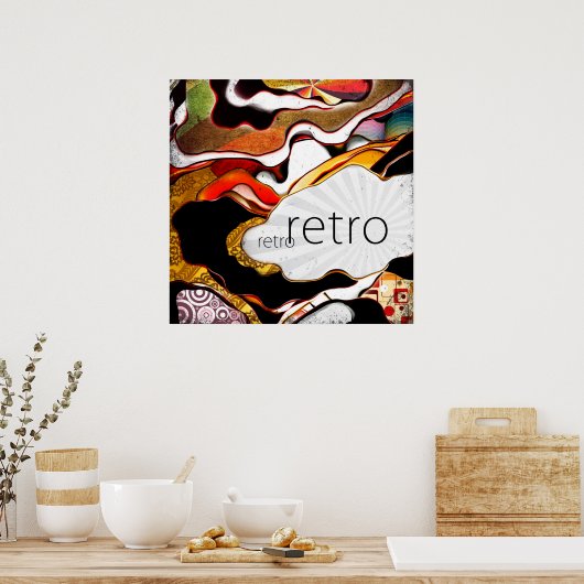 NeoRETRO-afdrukken Poster (Keuken)