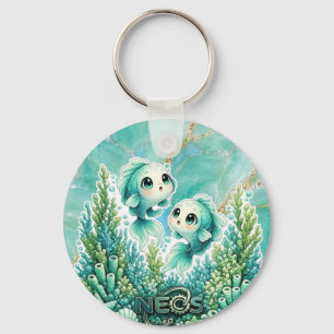Neos Kawaii Dierenriem Vissen Sleutelhanger