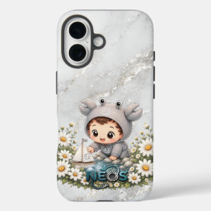 Neos Kawaii Zodiac Kreeft iPhone 16 Hoesje