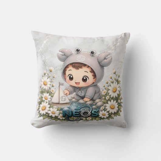 Neos Kawaii Zodiac Kreeft Kussen (Voorkant)