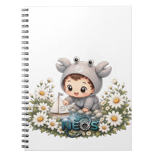 Neos Kawaii Zodiac Kreeft Notitieboek (Voorkant)