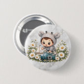 Neos Kawaii Zodiac Kreeft Ronde Button 5,7 Cm (Voorkant /achterkant)