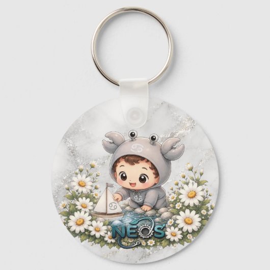 Neos Kawaii Zodiac Kreeft Sleutelhanger (Voorkant)