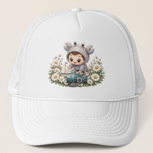 Neos Kawaii Zodiac Kreeft Trucker Pet (Voorkant)