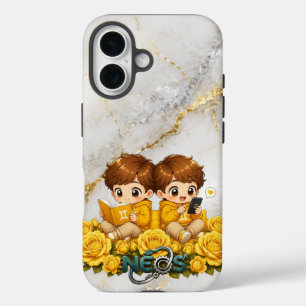 Neos Kawaii Zodiac Tweelingen iPhone 16 Hoesje