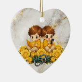 Neos Kawaii Zodiac Tweelingen Keramisch Ornament (Rechts)