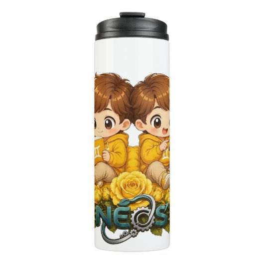 Neos Kawaii Zodiac Tweelingen Thermosbeker (Voorkant)