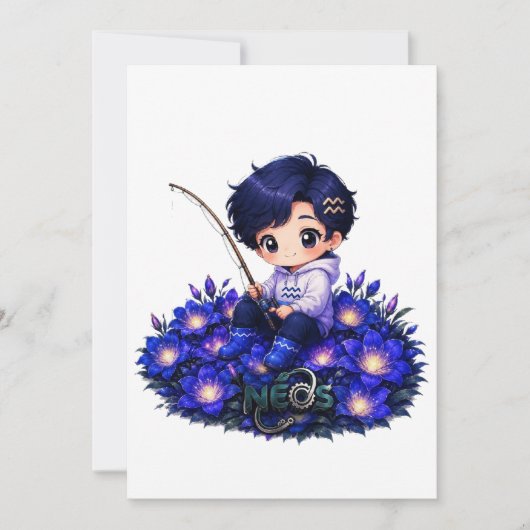 Neos Kawaii Zodiac Waterman Kaart (Voorkant)