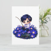 Neos Kawaii Zodiac Waterman Kaart (Staand voorkant)
