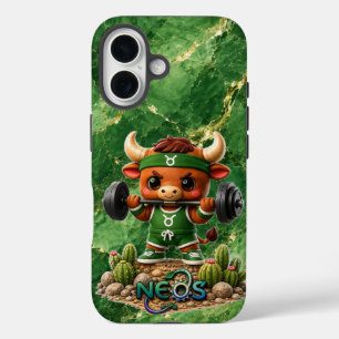 Neos Zodiac Kawaii Stier iPhone 16 Hoesje