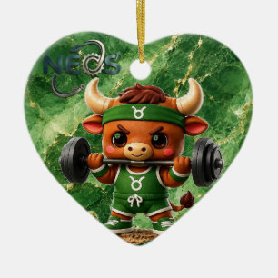 Neos Zodiac Kawaii Stier Keramisch Ornament
