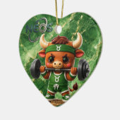 Neos Zodiac Kawaii Stier Keramisch Ornament (Links)