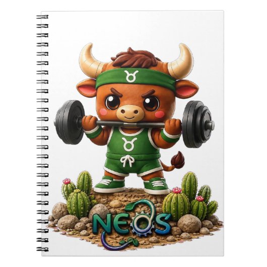 Neos Zodiac Kawaii Stier Notitieboek (Voorkant)