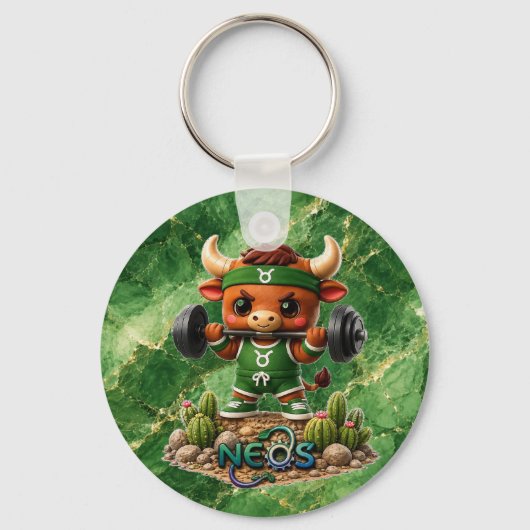 Neos Zodiac Kawaii Stier Sleutelhanger (Voorkant)