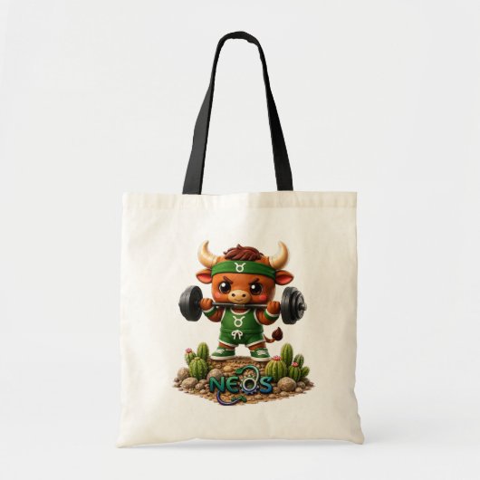 Neos Zodiac Kawaii Stier Tote Bag (Voorkant)