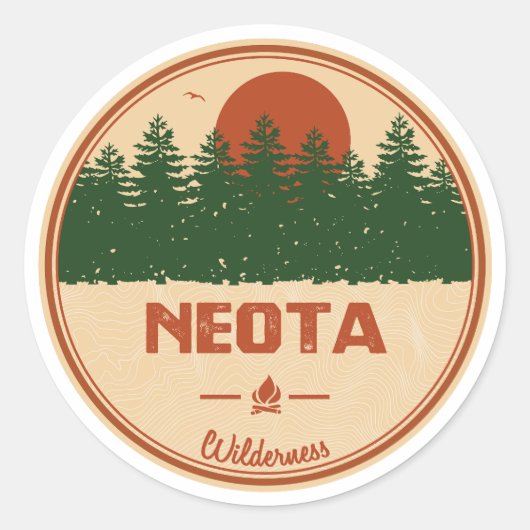 Neota Wilderness Colorado Ronde Sticker (Voorkant)