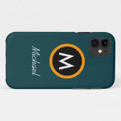 Neoteric Monogram Name sjabloon Case-Mate iPhone Case (Achterkant (horizontaal))