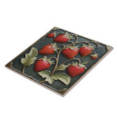 Nep 3D-aardbeien vintage keramische tegelprint Tegeltje (Zijkant)