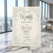 Nep 3D-pleistereffect bloemengarde engel bruiloft Kaart