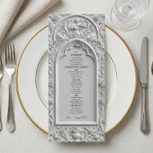 Nep 3D-steeneffect Rococo-bas-reliëf plat menu