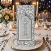 Nep 3D-steeneffect Rococo-bas-reliëf plat menu