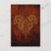 Nep Antiek Gouden Victoriaanse Steampunk Bruiloft Informatiekaartje (Achterkant)